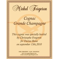 Etiquette personnalisee - Cognac Michel Forgeron