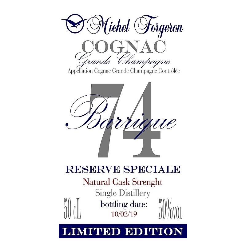 Cognac Barrique-74 - Michel Forgeron Cognac Grande Champagne